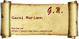 Gazsi Mariann névjegykártya